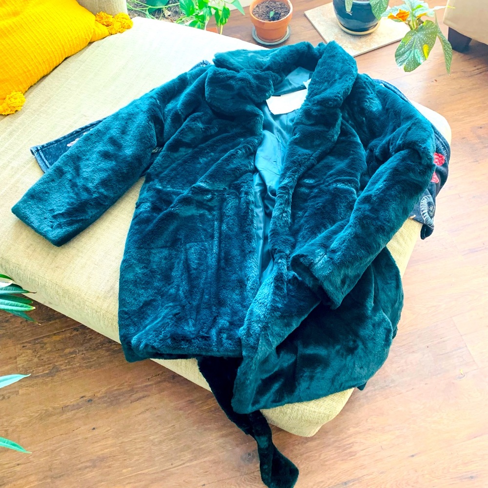 COPY - Emerald faux fur jacket